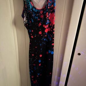 Colorful Splatter Print Women's Dress